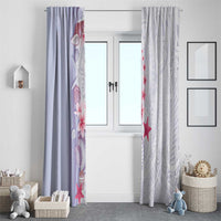 Purple Plumeria Sea Shell Window Curtain Starfish Polynesian Pattern - Polynesian Pride
