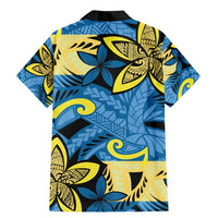 Plumeria Polynesian Pattern Family Matching Mermaid Dress and Hawaiian Shirt Unique Fantasy Blue Yellow LT01 - Polynesian Pride