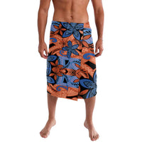 Plumeria Polynesian Pattern Lavalava Unique Fantasy Orange Blue