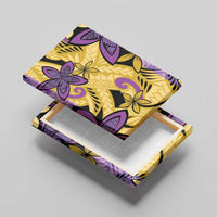 Plumeria Polynesian Pattern Canvas Wall Art Unique Fantasy Yellow Purple LT01 - Polynesian Pride