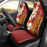 Hawaii King Kamehameha Car Seat Cover Plumeria Lauhala Pattern