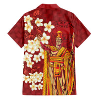 Hawaii King Kamehameha Family Matching Long Sleeve Bodycon Dress and Hawaiian Shirt Plumeria Lauhala Pattern LT01 - Polynesian Pride