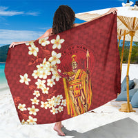 Hawaii King Kamehameha Sarong Plumeria Lauhala Pattern