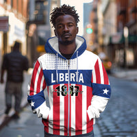 Personalized Liberia 1847 Zip Hoodie Happy Independence Day