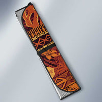 Hawaii Christmas Poinsettia Lei Auto Sun Shade Tapa Pattern - Polynesian Pride