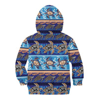 Hawaii Turtles Pattern Special Blue Kid Hoodie - Polynesian Pride