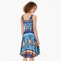 Hawaii Turtles Pattern Special Blue Midi Dress - Polynesian Pride