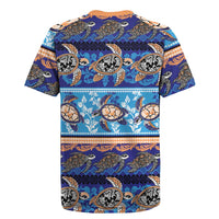 Hawaii Turtles Pattern Special Blue Rugby Jersey - Polynesian Pride
