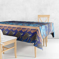 Hawaii Turtles Pattern Special Blue Tablecloth - Polynesian Pride