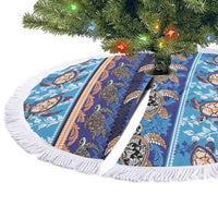 Hawaii Turtles Pattern Special Blue Tree Skirt - Polynesian Pride