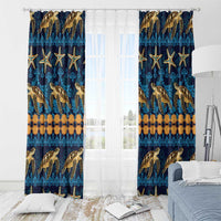 Hawaii Turtles Starfish Unique Pattern Window Curtain - Polynesian Pride