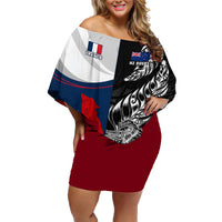 custom-new-zealand-and-france-rugby-family-matching-off-shoulder-short-dress-and-hawaiian-shirt-xv-de-france-kiwi-silver-fern-2023-world-cup