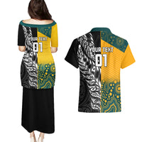 Custom New Zealand And Australia Rugby Couples Matching Puletasi Dress and Hawaiian Shirt Wallabies Kiwi Silver Fern 2023 World Cup LT01 - Polynesian Pride
