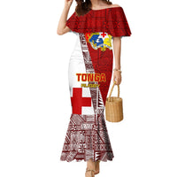 Tonga Rugby Mermaid Dress Tongan Go 2023 World Cup LT01 Women Red - Polynesian Pride