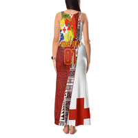 Custom Tonga Rugby Tank Maxi Dress Tongan Go 2023 World Cup LT01 - Polynesian Pride