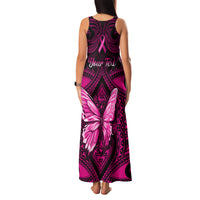 personalised-pink-out-family-matching-tank-maxi-dress-and-hawaiian-shirt-breast-cancer-awareness-polynesian-pattern-black-version