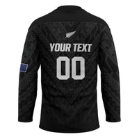 Custom Football New Zealand Hockey Jersey Aotearoa United Black Version - Polynesian Pride