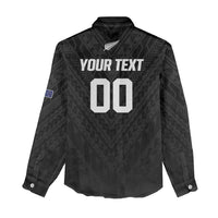 Custom Football New Zealand Women Casual Shirt Aotearoa United Black Version LT01 - Polynesian Pride
