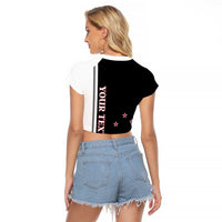 Personalised New Zealand 2025 Archery Basic Raglan Cropped T Shirt Archery NZ LT01 - Polynesian Pride