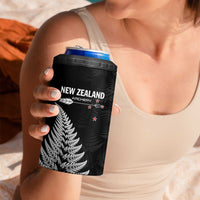 Personalised New Zealand 2025 Archery 4 in 1 Can Cooler Tumbler Aotearoa Silver Arrows Black