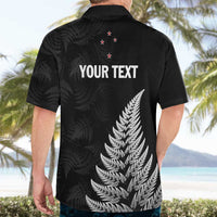 Personalised New Zealand 2025 Archery Hawaiian Shirt Aotearoa Silver Arrows Black