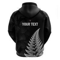 Personalised New Zealand 2025 Archery Hoodie Aotearoa Silver Arrows Black