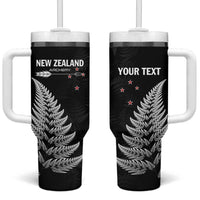 Personalised New Zealand 2025 Archery Tumbler With Handle Aotearoa Silver Arrows Black