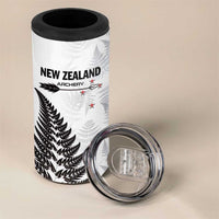 Personalised New Zealand 2025 Archery 4 in 1 Can Cooler Tumbler Aotearoa Silver Arrows White