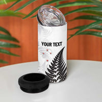 Personalised New Zealand 2025 Archery 4 in 1 Can Cooler Tumbler Aotearoa Silver Arrows White