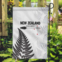 New Zealand 2025 Archery Garden Flag Aotearoa Silver Arrows White