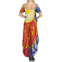 Philippines Summer Maxi Dress Pilipinas Polynesian Pattern LT01 - Polynesian Pride