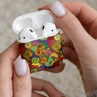Hawaii Fruits Hippie Style AirPods Case Vibrant Colorful