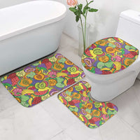 Hawaii Fruits Hippie Style Bathroom Set Vibrant Colorful