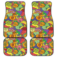 Hawaii Fruits Hippie Style Car Mats Vibrant Colorful
