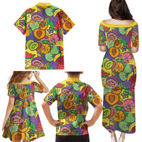 Hawaii Fruits Hippie Style Family Matching Puletasi and Hawaiian Shirt Vibrant Colorful LT01 - Polynesian Pride