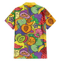 Hawaii Fruits Hippie Style Family Matching Summer Maxi Dress and Hawaiian Shirt Vibrant Colorful LT01 - Polynesian Pride