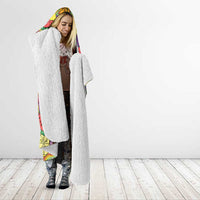 Hawaii Fruits Hippie Style Hooded Blanket Vibrant Colorful