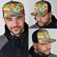 Hawaii Fruits Hippie Style Mesh Trucker Cap Vibrant Colorful
