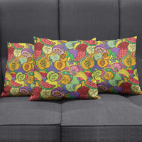 Hawaii Fruits Hippie Style Pillow Cover Vibrant Colorful