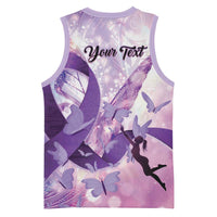 Personalized Polynesian Lupus Awareness Basketball Jersey Butterfly Hologram Lupus Warrior