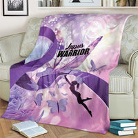 Polynesian Lupus Awareness Blanket Butterfly Hologram Lupus Warrior