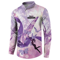 Personalized Polynesian Lupus Awareness Button Sweatshirt Butterfly Hologram Lupus Warrior