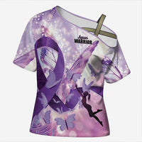 Personalized Polynesian Lupus Awareness Cross Shoulder Shirt Butterfly Hologram Lupus Warrior