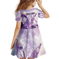Personalized Polynesian Lupus Awareness Family Matching Off The Shoulder Long Sleeve Dress and Hawaiian Shirt Butterfly Hologram Lupus Warrior LT01 - Polynesian Pride