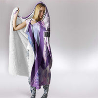 Polynesian Lupus Awareness Hooded Blanket Butterfly Hologram Lupus Warrior