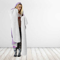 Polynesian Lupus Awareness Hooded Blanket Butterfly Hologram Lupus Warrior