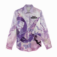 Personalized Polynesian Lupus Awareness Women Casual Shirt Butterfly Hologram Lupus Warrior