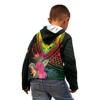 Hawaii Kanaka Maoli Flag Day Kid Hoodie Tropical Flowers