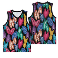 Hawaii Colorful Tropical Leaves Basketball Jersey LT01 - Polynesian Pride