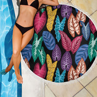 Hawaii Colorful Tropical Leaves Beach Blanket LT01 - Polynesian Pride